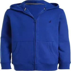 노티카 보이즈 집업 후디 스웨트셔츠 시그니처 로고 디자인 캥거루 포켓 가벼운 플리스로 제작됨