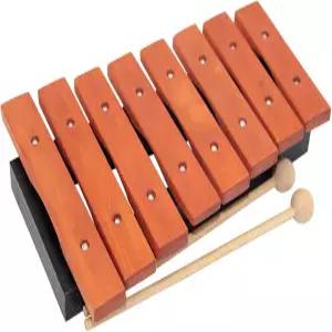 9.5인치 8노트 우드 실로폰 나무 망치 음악 도구 타악기 2개 포함 1개