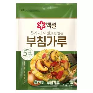 백설 5가지 재료로만 만든 부침가루 1kg 1개 간식 발렌타인데이 방과후 학원 어린이날 학교