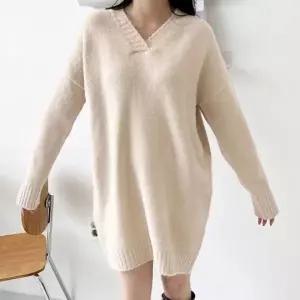 심플 오버핏니트 스트랩 니트원피스 오버핏원피스 (WFKEOGD)