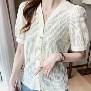 반팔 단추 베이직 셔츠 하객 봄 오피스 캐주얼 데이트 여름 버튼 데