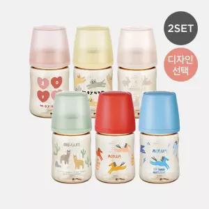 [모윰] 3세대 NEW PPSU 노꼭지 올인원 젖병 170ml 2팩 - 디자인 선택