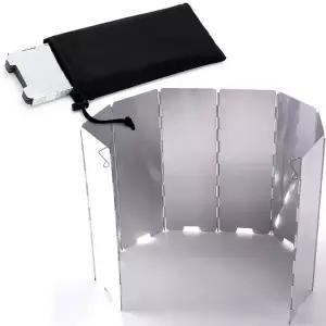(선택 알미늄 휴대용바람막이(8단))접이식 휴대용 버너 바람막이 캠핑 낚시 야외용 가스렌지