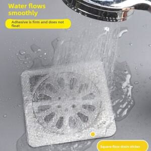 50개 배수구 스티커 막힘 방지 벌레 차단 필터 잔해물 제거 섬유 하수 스크린 머리카락 욕실용