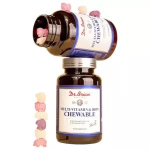 3개월 씹어먹는 츄어블 젤리 구미 철분제 고함량 키즈 어린이 청소년 임산부 철분 90정, 1개