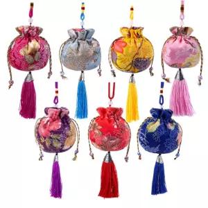 복주머니 모란 향낭 노리개