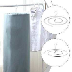 가정용 침대 시트 담요 후크 이불 건조 침구류 장치 1개 스테인리스 스틸 다기능 나선형 옷걸이