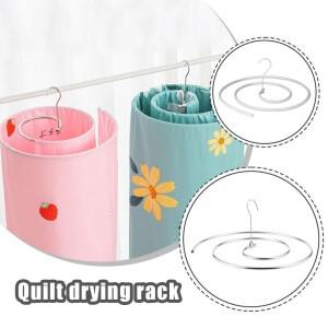 침대 시트 담요 걸이 이불 건조 침구류 장치 1개 스테인리스 스틸 다기능 나선형 가정용