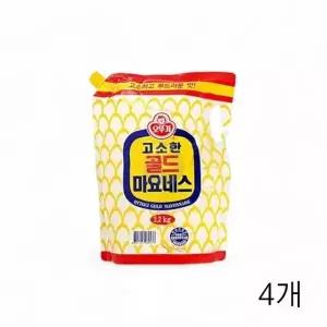 ( )파우치마요네즈 골드 3.2Kg X 업소용식자재 식당용 고소한 4개 마요네즈 대용량 오뚜기