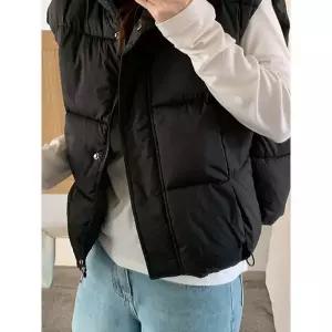 [하프클럽/]() 하이넥 푸퍼 패딩 베스트(S5WVT034A)