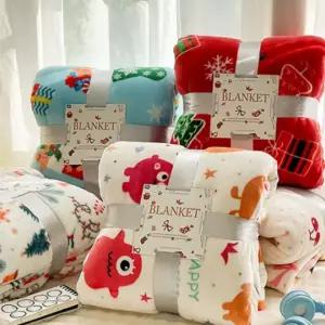 어깨 담요 무릎 극세사 차량용 블랭킷 큰 크리스마스