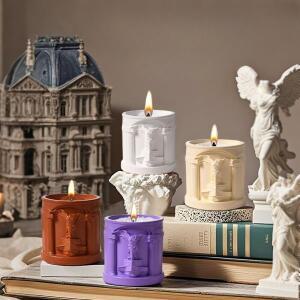 아로마 테라피 촛불 석고 컵 스톤 컨테이너 승리 여신 스탠드 장식