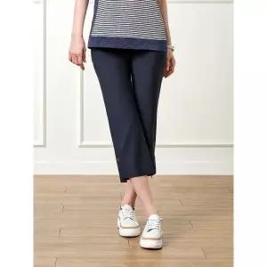 [하프클럽/마담엘레강스]해피 썸머 로고 M장식 포인트 7부 팬츠 K242SL05