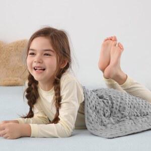 시비오 가중 랩 블랭킷, 부드럽고 아늑한 쿨링 헤비 차분하고 낮잠, 학교 및 가정, 20 x 30 인치, 그레이