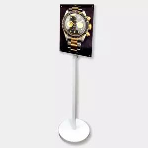 국산 무여백 자석식 회전 A3 화이트 철제 포스터스탠드 식당입구 예식장 안내