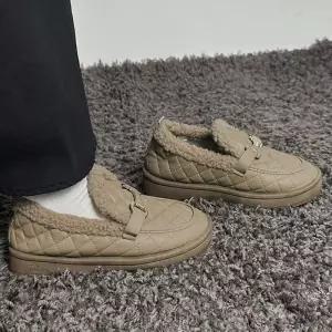 [더블디] 보아퍼 버클 여성 2컬러 다이아 단화 LK-U294