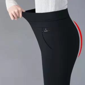 바지 허리밴딩 하이웨스트 여성 바지 스판 빅사이즈