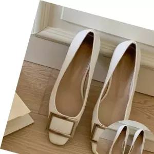 사각코펌프스 사각코 펌프스 모던 플랫 단화 여성 신발 구두 2cm