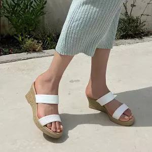 키높이 가보시 웨지 샌들 뮬힐 슬리퍼 4colors 2252735 J