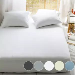 바숨 알러지케어 순면 홑겹 누빔 침대 매트리스커버 슈퍼싱글 퀸 킹 패밀리 맞춤