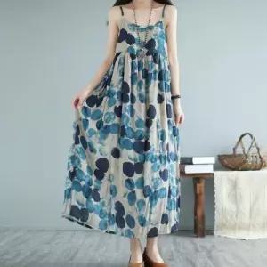 [키첼] 버블 나염 나시 원피스