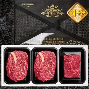[하누와우]명품 횡성한우 1++등급 혼합선물세트900g(1++등/등/국3)