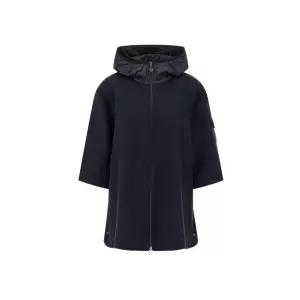 [몽클레어] 몽클레어 25FW 로고 패치 울 후드 집업 케이프 네이비 3G000 02 M7148 P77