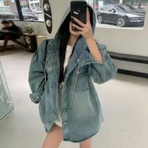 고품질 G126974_루즈핏 후드 청자켓 데님셔츠 야상 야상 바람막이 (WFKBAM5)