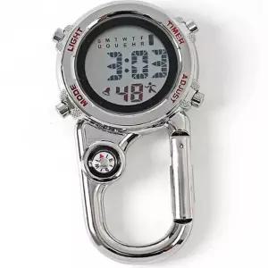 레드 아웃도어 시계 카라비너 스포츠 낚시 마라톤