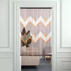 나무구슬문발 현관 거실 입구 구슬발 문발 가리개 실목 가림막 대문 침실 화장실