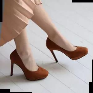 여자구두 국내제작 둥근코 가보시 스웨이드 여성구두 펌프스힐