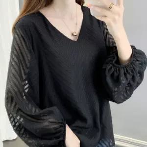 군살커버 벌룬 블라우스데일리룩 흔하지않은 나들이 특별한날 바캉스 여성 통통걸 빅사이즈여자 티셔츠 브