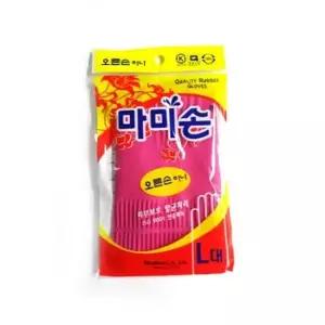 마미손 고무장갑 오른손 하나 L 대 x 10개 핑크 주방