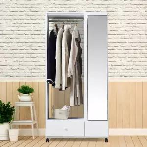 애르빈 이동식 전신거울 도어형 수납 행거