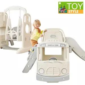 [야야]NEW 바닐라 프리미엄 버스미끄럼틀+연결그네