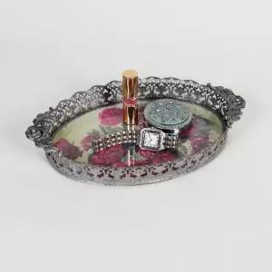 [텐바이텐]엔틱메탈 모란 타원 화장대정리 수납 트레이 스몰-4색상