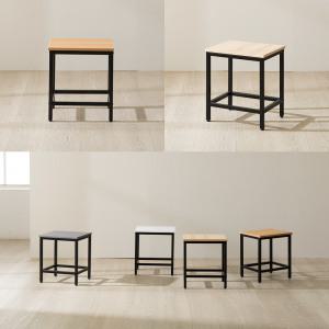 파로마 오스턴 목재스틸 보조 의자스툴