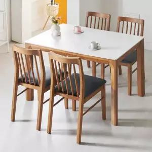 [에보니아] 파란 통세라믹 4인용 식탁세트 (테이블+의자4) [수도권무료배송]