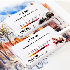 [문구티쳐] PANTONE 팬톤 72색 수채화 색연필세트 오일 색연필 물붓펜 포함 고급색연필 전문가용 펜톤
