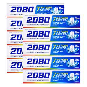 애경 2080 컴플리트액션 치약 쿨민트향 120g X 10개