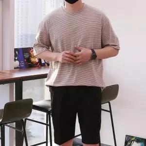 [우기브로]WBR 남자 빅사이즈 잔 단가라 반팔티