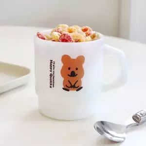 [텐바이텐]쿼카랜드 밀크컵 반투명 우유컵 홈카페 250ml