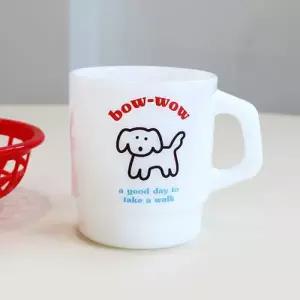 [텐바이텐]댕댕 밀크컵 반투명 우유컵 홈카페 250ml