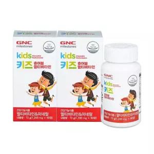 (GNC) 키즈 츄어블 멀티비타민 (72g x 2개)/어린이 면역 건강