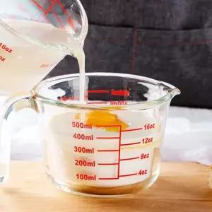 [텐바이텐]500ml 내열 강화유리 계량컵 이유식 투명 눈금컵