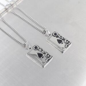 [벨가] 써지컬스틸 블랙 스페이스 큐빅 목걸이