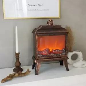 [텐바이텐]LED조명 지붕 스탠드 불멍 벽난로 엔틱 장식소품