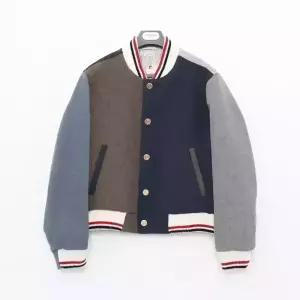 톰브라운 삼선라이닝 펀 믹스 울 봄버 남성 자켓 MJO099F F0069 215