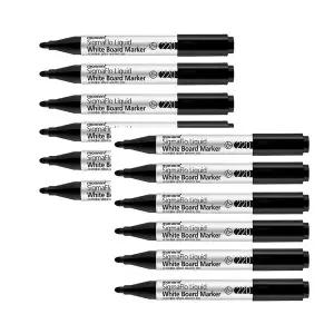 모나미 생잉크 보드마카220 블랙 둥근닙 12개입