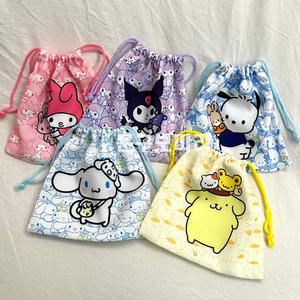 문구보따리 산리오 조리개 파우치 복조리 화장품파우치 시나모롤 쿠로미 포차코 헬로키티